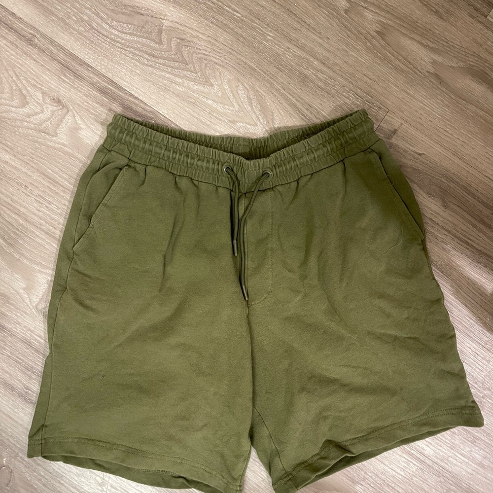 Richer Poorer Gorpcore Casual Classic Retro Cotton Men's Olive Athletic Shorts